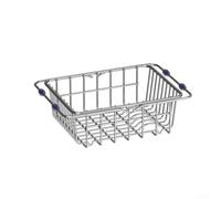 Escurreplatos para fregadero con longitud extensible, patas de goma para evitar resbalones y acero inoxidable resistente a la corrosión para uso sobre fregadero o encimera (30 x 20 x 10 cm)