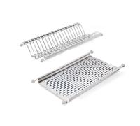 EMUCA Escurridor de Platos y Vasos para Muebles de Cocina de 60 cm de ancho, anchura interior módulo 535-570 mm, Acero Inoxidable