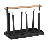 Escurridor de botellas - 24 x 18,8 x 14,8 cm para tazas de vasos, bandeja de mantiene la encimera seca, soporte de vidrio y secado con asa, sobre el fregadero secado instantáneo, para el hogar y
