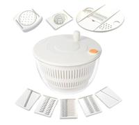 Escurridor de Ensalada genérico con rebanadora de Verduras | Y Escurridor De Lechuga | Secador Multifunción Colador Rallador Tazón Lavado | Secado Rápido Limpieza Fácil