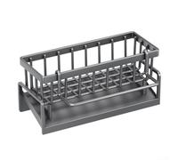 Escurridor de fregadero de cocina para esponjas y trapos, solución de almacenamiento de encimera con diseño de secado rápido, organizador compacto para herramientas de lavavajillas, negro o blanco