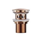 Escurridor de Fregadero for Lavabo de Oro Pulido, Resistente a la corrosión, fácil de Limpiar, botón emergente, Agujero Redondo, escurridor de Hotel for baño para Cocina, Baño(Rose Gold-1)
