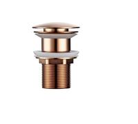 Escurridor de Fregadero for Lavabo de Oro Pulido, Resistente a la corrosión, fácil de Limpiar, botón emergente, Agujero Redondo, escurridor de Hotel for baño para Cocina, Baño(Rose Gold-2)
