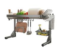 Escurridor de Platos Ajustable: una solución de Almacenamiento de Cocina Que Ahorra Espacio, un Organizador de encimera Multifuncional, Seca los Platos de Manera eficiente, Ideal para Cocina