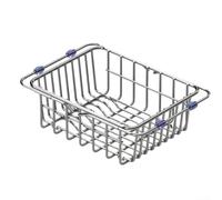Escurridor de platos de acero inoxidable con marco de acero inoxidable grueso, cesta de drenaje para fregaderos cuadrados, encimera o colocación sobre fregadero (grande)