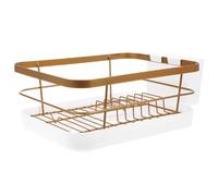 Escurridor de platos de metal, gran capacidad con soporte para palillos, para platos y cuencos, diseño elegante para soluciones de almacenamiento de encimera de cocina