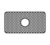 Escurridor de platos grande de silicona protector de cocina, tapete plegable antideslizante para cocina, accesorio de rejilla gris para parte inferior de casa de campo, porcelana de acero inoxidable