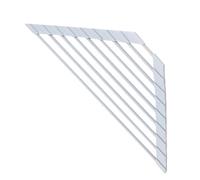 Escurridor de platos, tapete escurridor triangular plegable para encimeras de cocina, silicona antideslizante con canales de drenaje de agua, estante compacto que ahorra espacio para el hogar