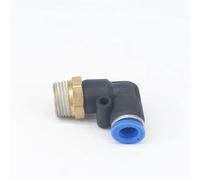 ESDUAIOP 5 piezas de conector macho de 1/4" for tubo de 6 mm de diámetro exterior, codo neumático, conector a presión, unión de liberación rápida, accesorio de aire for plomería