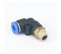 ESDUAIOP Conector de presión de codo neumático de 6 mm de diámetro exterior (macho de 1/8") for tubo de 6 mm de diámetro exterior, unión de liberación rápida, conexión neumática for plomería