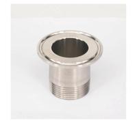 ESDUAIOP Conector de tubería de acero inoxidable 304 de 2" con abrazadera triple de 1" macho x 64 mm de diámetro exterior