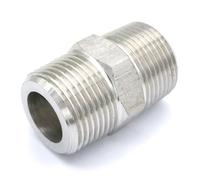 ESDUAIOP Conector de tubería de acero inoxidable 304 roscado macho BSPT de 3/4" a macho BSPT de 3/4", 250 bar