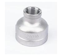 ESDUAIOP Reductor de rosca hembra de 1,1/2" a hembra de 3/4" Adaptador de conector de tubería de acero inoxidable 304