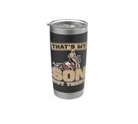 Ese es mi hijo ahí fuera ama carreras de caballos equinas carreras de caballos Vaso térmico de acero inoxidable de doble pared