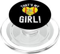 Ese es mi niña número de softbol #13 PopSockets PopGrip para MagSafe
