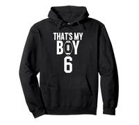 Ese es mi niño Número de fútbol #6 Sudadera con Capucha