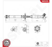 Esen Skv Eje De Transmisión Cardán Trasero Para Bmw X3 E83 2.0d