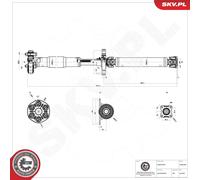 Esen Skv Eje De Transmisión Cardán Trasero Para Bmw X3 E83 2.5 Si 3.0