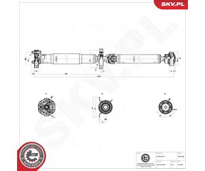 Esen Skv Eje De Transmisión Cardán Trasero Para Bmw X5 E53 3.0d 3.0i