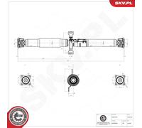 Esen Skv Eje De Transmisión Cardán Trasero Para Dacia Duster HM Renault HM