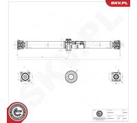 Esen Skv Eje De Transmisión Cardán Trasero Para Nissan X-Trail T32_ 2.0 Dci ALL