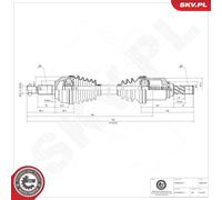Esen Skv Eje De Transmisión Junta Para Renault Kangoo/Grand Kw0/1_ Fw0/1_