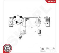 ESEN SKV Ladeluftkühler LLK para Opel Zafira B 1.9 CDTi Astra H Caravan A05 L35