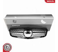 Esen Skv Parrilla De Radiador Negro Plateado Brillante Para Mercedes-Benz