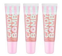 Esence Candy Bomb Shiny Lipgloss, n.º 01, rosa, natural, brillante, fresco, brillante, vegano, sin conservantes, sin parabenos, sin partículas de microplástico, 3 unidades (3 x 10 ml)