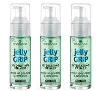 Esence Jelly Grip Hydrating PRIMER, verde, hidratante, suavizante, natural, para piel seca, vegana, sin parabenos, sin nanopartículas, sin gluten, 3 unidades (3 x 29 ml)