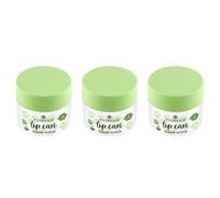 Esence lip care SUGAR SCRUB - Exfoliante de labios, nº 02, verde, hidratante, regenerador, nutritivo, vegano, sin conservantes, sin parabenos, sin partículas de microplástico, 3 unidades (3 x 9 g)