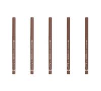 Esence Micro Precise Eyebrow pencil, nº 02, marrón, duradero, definitivo, natural, vegano, resistente al agua, sin partículas de microplástico, sin perfume, 5 unidades (5 x 0,05 g)