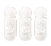 Esence Milky GLAZED - Bálsamo de labios brillante, nº 01, transparente, dar volumen, nutritivo, brillante, vegano, sin parabenos, sin micropartículas de plástico, sin nanopartículas, 3 unidades (3 x 4