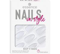 Esence Nails in style, Nail Art, Nail Art, Nail Art, n.º 15 Keep it Basic, blanco, resultado expreso, resultado instantáneo, colores intensos, brillantes (12 unidades)