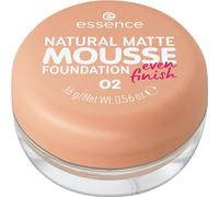 Esence Natural Matte Mousse Foundation, n.º 02, nude, mate, mate, vegano, sin aceite, sin perfume, sin alcohol, 1 unidad (15 g)