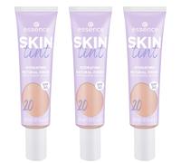 Esence Skin Tinta de maquillaje, n.º 20, desnuda, hidratante, natural, vegano, sin aceite, filtro UVA y UVB + SPF 30, sin perfume, 3 unidades (3 x 30 ml)