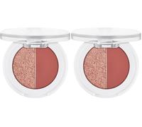 Esence Soft Touch Duo Eyeshadow - Sombra de ojos n.º 01, marrón, 2 tonos marrones, larga duración, resultado inmediato, vegano, sin micropartículas de plástico, sin nanopartículas, sin perfume, 1