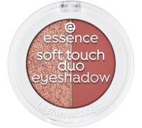 Esence Soft Touch Duo Eyeshadow - Sombra de ojos n.º 01, marrón, 2 tonos marrones, larga duración, resultado inmediato, vegano, sin micropartículas de plástico, sin nanopartículas, sin perfume, 1
