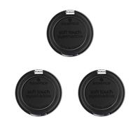 Esence Soft Touch Eyeshadow - Sombra de ojos n.º 06 Pitch Black, color negro, resultado inmediato, de larga duración, con vitaminas, color intenso, vegano, sin nanopartículas, 3 unidades (3 x 2 g)