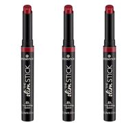 Esence The Slim STICK - Pintalabios (3 unidades, 3 x 1,7 g), color rojo, duradero, nutritivo, expresores, mate, mate, vegano, sin perfume, sin alcohol, sin parabenos, color rojo