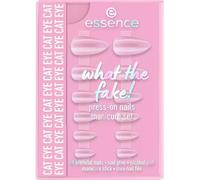 Esence what the fake! PRESS-ON NAILS - Juego de manicura para uñas, n.º 02, color rosa, duradero, fijador, secado rápido, brillante, color intenso, vegano, sin nanopartículas, 1 unidad (28 unidades)