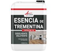 Esencia de Trementina para Madera y Cuero - TURPENTINE 102 5 L | Elimina Manchas, Desengrasa y Limpia Madera, Cuero, Terracota y Superficies Pintadas - Arcane Industries