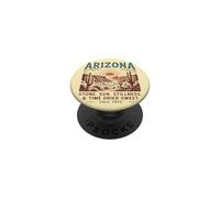 Esencia del Desierto: Atardecer y Cactus de Arizona PopSockets PopGrip Adhesivo