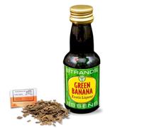 Esencia Estilo Banana Verde 25ml - Sin Alcohol - Rinde 0,75L - Con Chips De Roble Francés 20g Gratis
