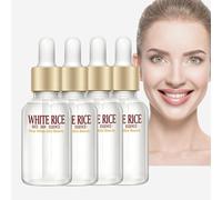 Esencia para la piel de arroz blanco, exfoliante de arroz, suero reductor de poros, hidratación profunda e hidratante, tratamiento blanqueador de la piel para la opacidad, la sequedad (4 unidades)