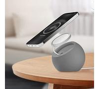 Esenciales De Viaje Adecuado para iPhone Soporte de inalámbrico de succión magnética Base de de Escritorio Soporte de inalámbrico Accesorios De Tamaño De Viaje (Grey, One Size)