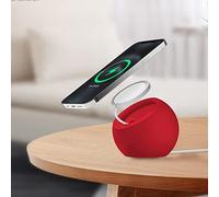 Esenciales De Viaje Adecuado para iPhone Soporte de inalámbrico de succión magnética Base de de Escritorio Soporte de inalámbrico Accesorios De Tamaño De Viaje (Red, One Size)
