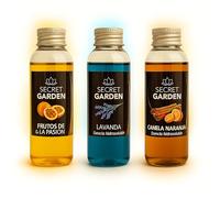 Esencias Hidrosolubles | Aromaterapia para Humidificador y Difusor | Fragancias Frescas y Duraderas | Ideal para Hogar u Oficina (LAVANDA, CANELA NARANJA, FRUTOS DE LA PASION) - 75 ml por botella