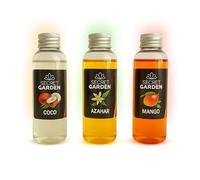 Esencias Hidrosolubles | Aromaterapia para Humidificador y Difusor | Fragancias Frescas y Duraderas | Ideal para Hogar u Oficina (3-Pack) (COCO, AZAHAR, MANGO) - 75 ml por botella