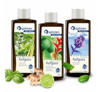 esencias sabroso para saunas: „Hierba limón-Albahaca“ / „Jengibre-Lima“ / „Menta helada“ (3x190 ml) de Spitzner